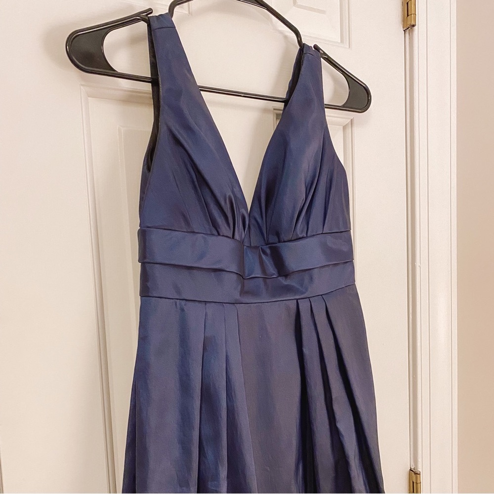 Vineyard Collection Navy Taffeta Ballgown Dress